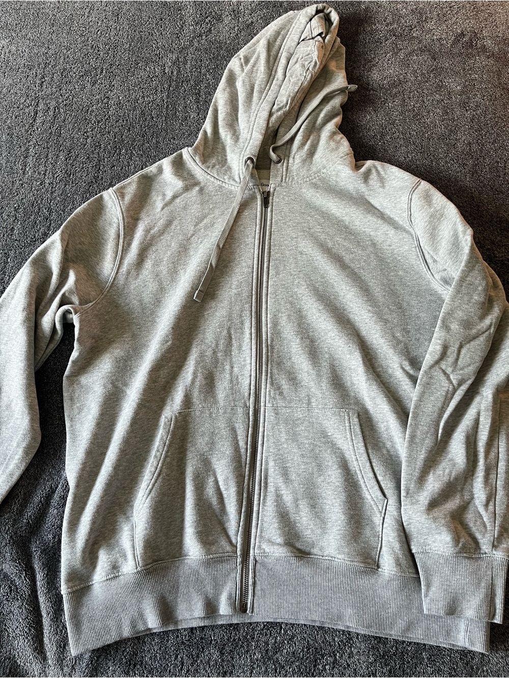 Goodfellow & Co Gray Full-Zip Hooded Sweatshirt